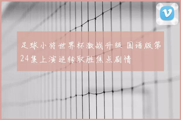足球小将世界杯激战升级 国语版第24集上演逆转取胜焦点剧情